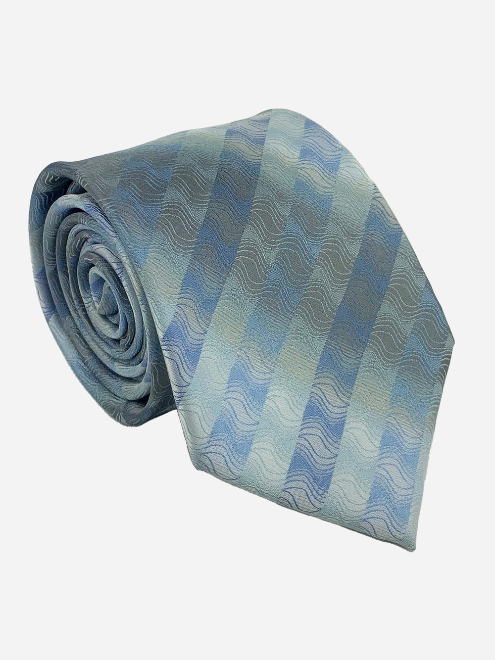 SKY BLUE NECKTIE WITH PATTERN