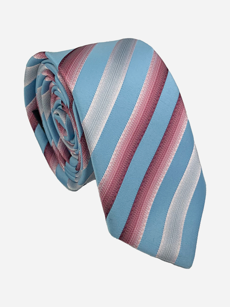 STRIPED LIGHT BLUE PINK NECKTIE