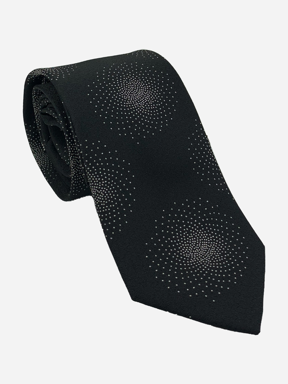 BLACK NECKTIE GREY WOVEN TEXTURE