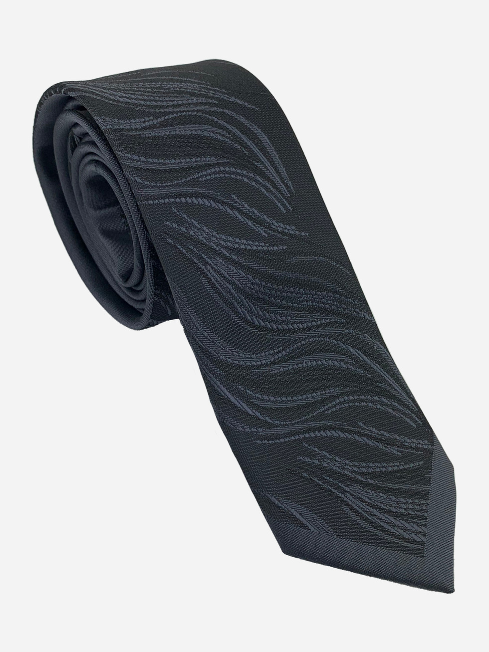 GRAY NECKTIE WITH MAUVE WOVEN PATTERN