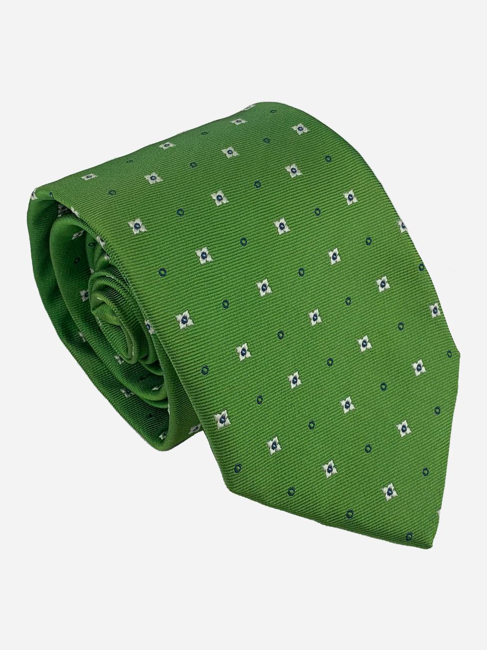 GREEN NECKTIE WITH PATTERN