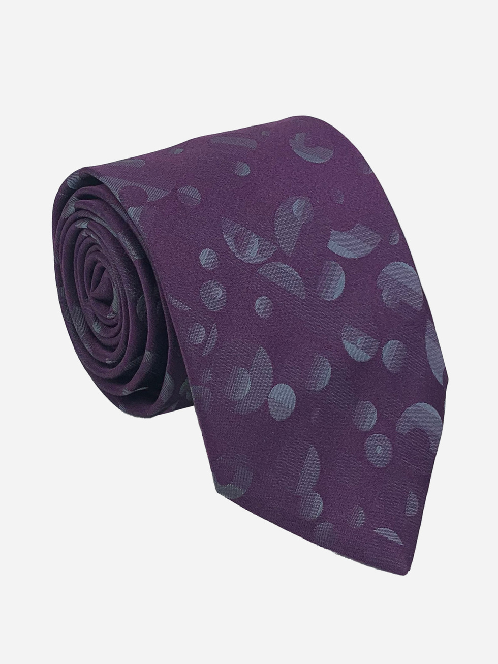 PURPLE GREY PATTERN NECKTIE