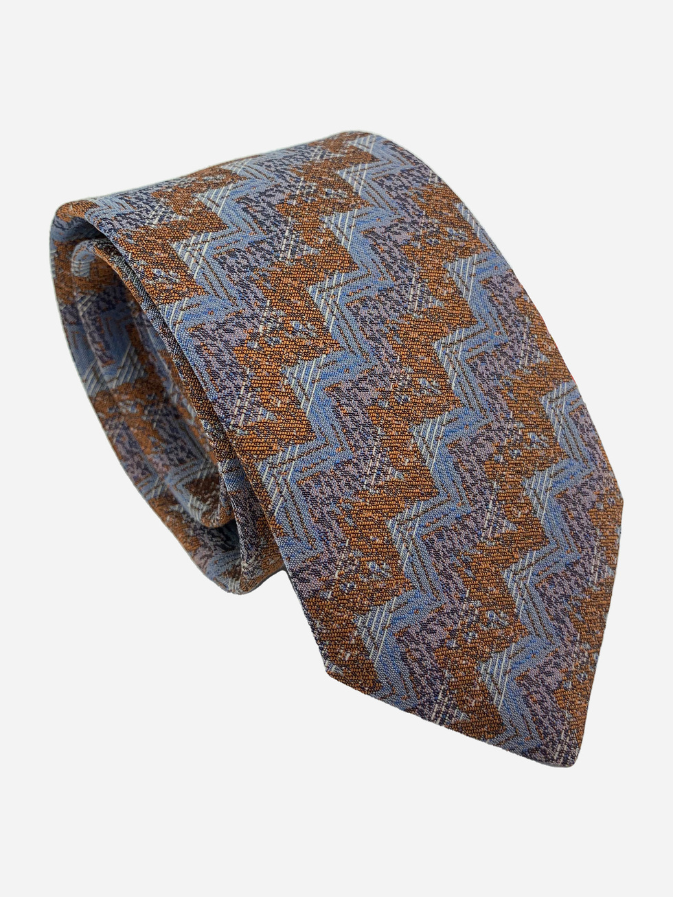 SOFT PURPLE BROWN PRINT NECKTIE