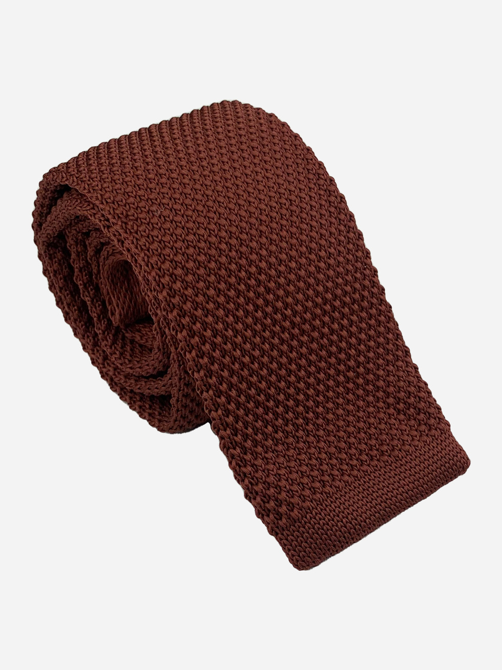 BROWN KNIT NECKTIE