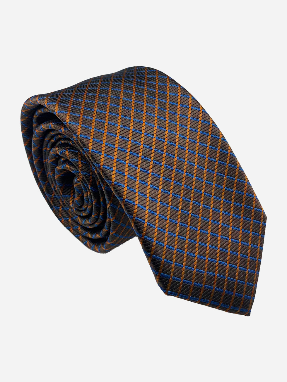 BROWN CHECK NECKTIE