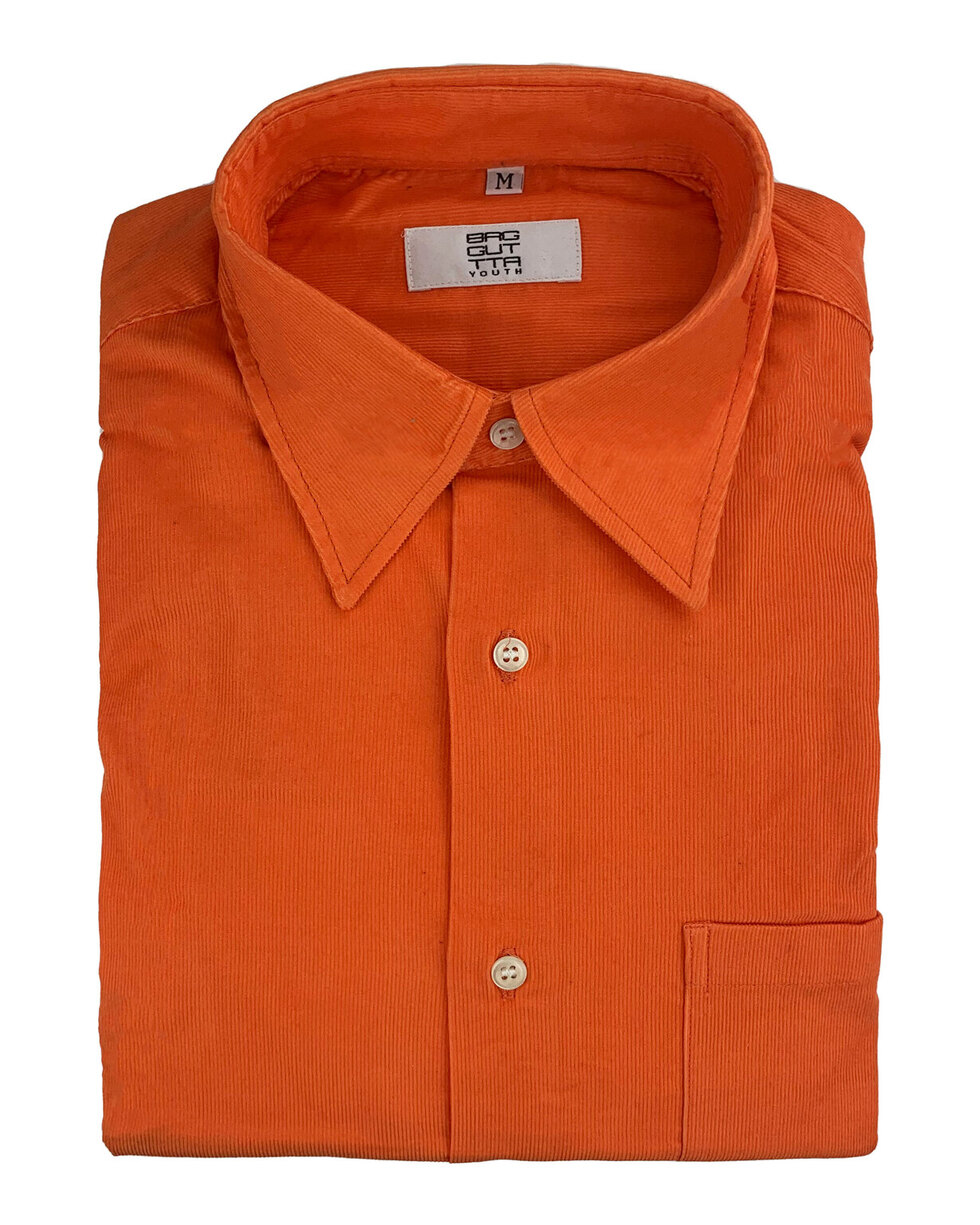 CORDUROY ORANGE SHIRT