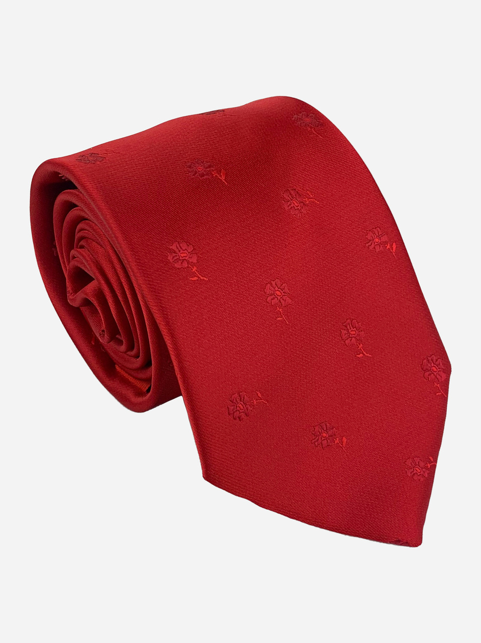 RED NECKTIE FLOWER PATTERN