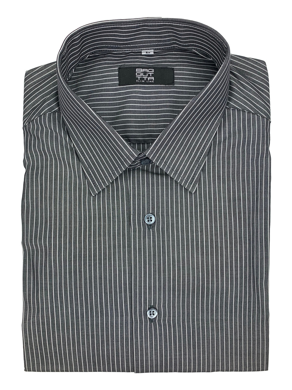 STRIPED DARK GREY SHIRT