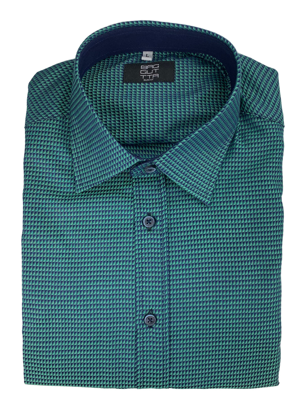 BLUE GREEN PRINT SHIRT