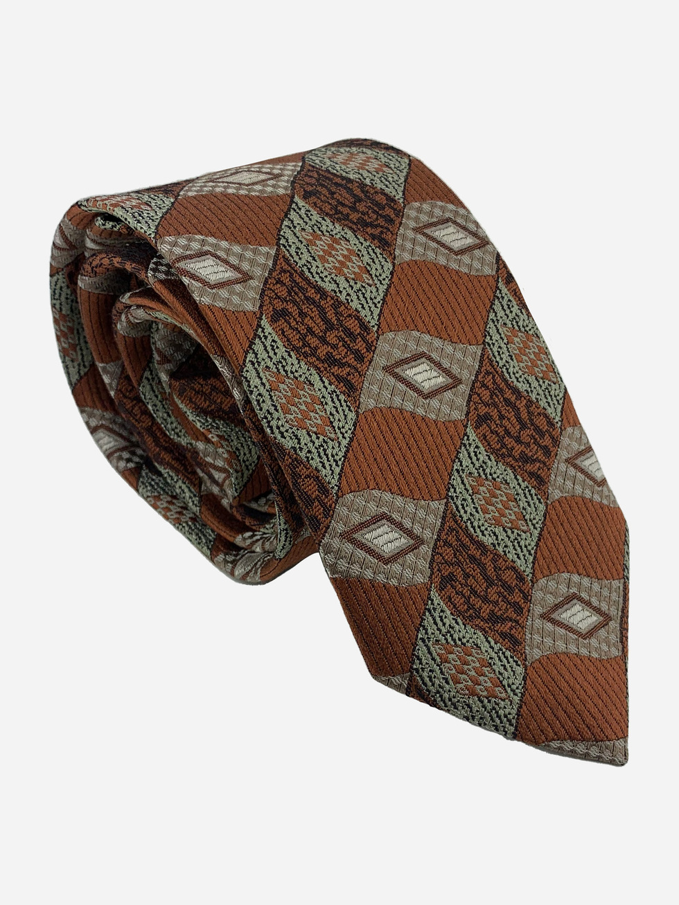 BROWN PRINT NECKTIE